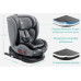 FKinderKraft FOTELIK SAMOCHODOWY obrotowy 360 szaro-black 40-150 CM R129 ISOFIX