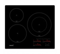 CATA Hob | INSB 6028 BK | Induction | Number of burners/cooking zones 3 | Slider Touch | Timer | Juodas