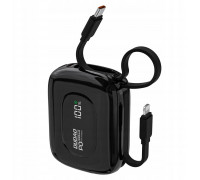 Dudao K32 10000 mAh with a built-in kablem USB-C/Lightning - black