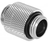 Barrow Adapter, gerade G1/4 Zoll AG auf G1/4 Zoll AG, drehbar - 14mm, weiß-silber