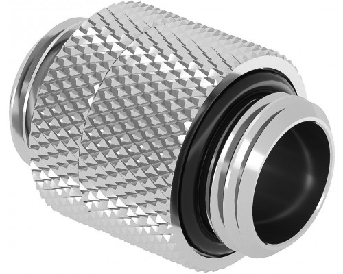 Barrow Adapter, gerade G1/4 Zoll AG auf G1/4 Zoll AG, drehbar - 14mm, weiß-silber