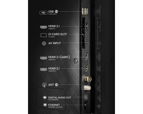 Hisense 55E77Q PRO 139,7 cm (55") 4K Ultra HD Smart TV Wi-Fi Czarny