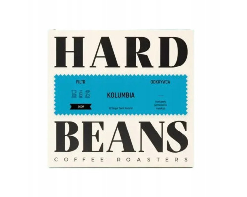 Hard Beans Kolumbia El Vergel Decaf Natural Filtr 250g - bez kofeiny