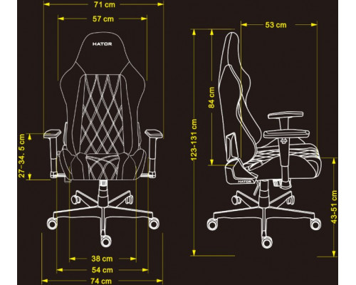 Hator Darkside 3 M Fabric Black