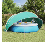 vidaXL Zielona kopuła do basenu 430 x 430 x 210 cm