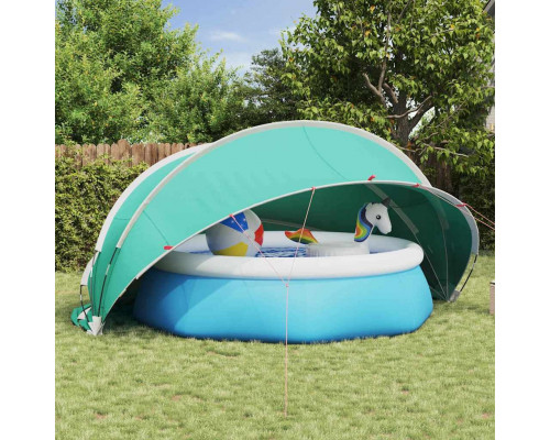vidaXL Zielona kopuła do basenu 430 x 430 x 210 cm