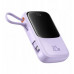 Baseus Poerbank Qpow Pro+ 10000mAh 22.5W with built-in USB-C cable - violet