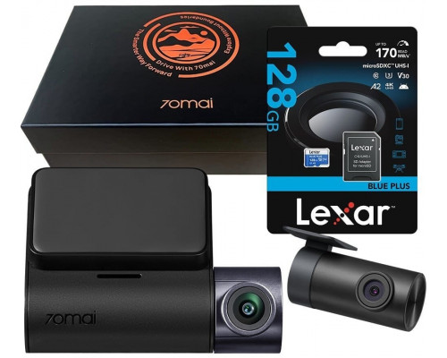 70Mai Dash Cam A410 + RC21 Rear Camera + 128GB Lexar Card (Gift Box)