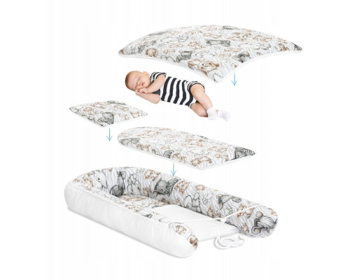 Reis KOKON Zestaw 4 elementy ZEBRA I LEW