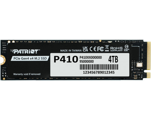 SSD Patriot P410 4TB PCIe Gen 4 x4 M.2 SSD