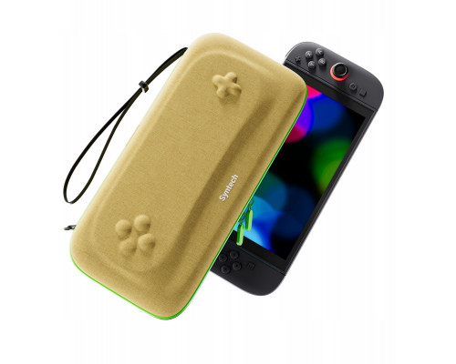 Twardy Swith tywny Case Case Etui Waliwith ka Case For Nintenfor Switch 2 / G11 Beige Z Greenm Zamkiem