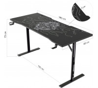 Gaming galdsgamingowe Cobra X-Mate CRF140BK + mata, 140 cm
