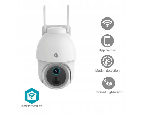 Nedis SmartLife kamera zewnętrzne | Spotlight | 3MP Full HD 1296p | Pan tilt | IP65