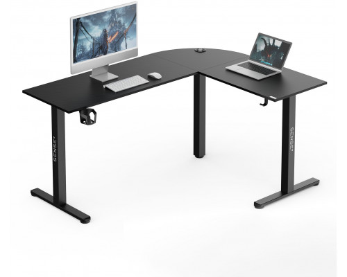 Gaming galds SENSE7 Rong narożne Black