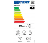 LG F4X1009NMB Pralka, A, Front loading, Pojemność prania 9kg, Głębokość 55 cm, 1400 RPM, Black