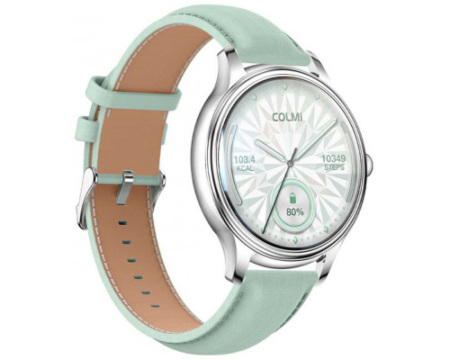 Smartwatch Colmi L28 Green  (L28 Silver Leather)
