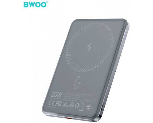 BWOO P79 ultracienki  5000mAh  ładowaniem Magneticm Grey