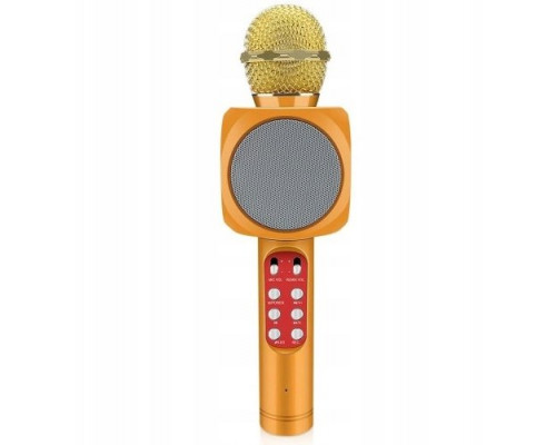 WS-1816 16W karaoke BT microphone with LED 360 Gold