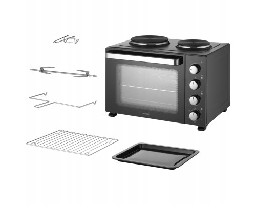 Sencor SEO 3500BK Mini piec z 2 elementami grzejnymi 35L 3200W SEO 3500BK (8590669395958)