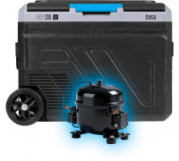Teesa Profesjonalna lodówka turystyczna kompresorowa TEESA z funkcją mrożenia 50L DC12/24 AC 230V, duże koła i solidna rączka , Blueto