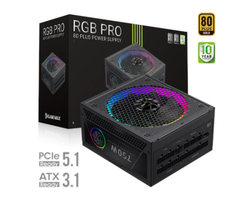 GameMax Gamemax PSU | RGB PRO 750G | 750 W | Gold | Full Modular