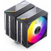 Jonsbo CA80 chłodzenie CPU, Dual-Tower, 2 x 120mm, PWM, ARGB - czarny