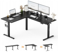 Gaming galds SENSE7 Nojo Light Corner Black 160 cm x 140 cm Black