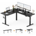 Gaming galds SENSE7 Nojo Light Corner Black 160 cm x 140 cm Black