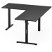 Gaming galds SENSE7 Nojo Light Corner Black 160 cm x 140 cm Black