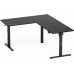 Gaming galds SENSE7 Nojo Light Corner Black 160 cm x 140 cm Black