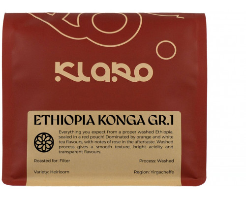 BeMyBean Klaro - kawa ziarnista Etiopia Konga Przefiltrowana Filtr 250 g
