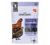 Sterilized with chicken i przepiórką 0.8kg