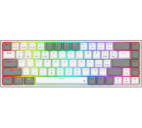 Redragon REDRAGON K631RGB-PRO-WG CASTOR klawiatura USB + RF Wireless + Bluetooth Biały, Szary
