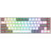 Redragon REDRAGON K631RGB-PRO-WG CASTOR klawiatura USB + RF Wireless + Bluetooth Biały, Szary