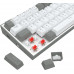 Redragon REDRAGON K631RGB-PRO-WG CASTOR klawiatura USB + RF Wireless + Bluetooth Biały, Szary