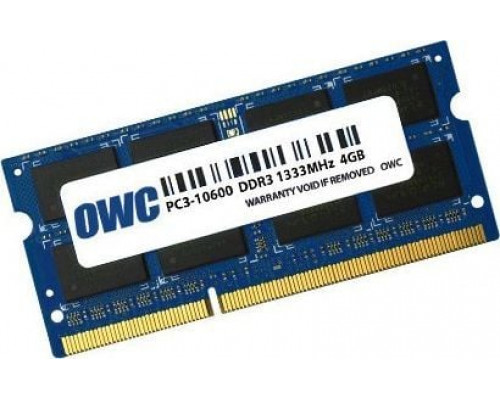 OWC SODIMM, DDR3, 4 GB, 1333 MHz, CL9 (OWC1333DDR3S4GB)