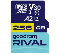 SD  GoodRam Rival MicroSDXC 256 GB Class 10 UHS-II/U3 A2 V30 (GGSM2AA-2560R12)