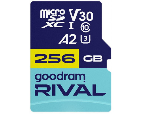 SD  GoodRam Rival MicroSDXC 256 GB Class 10 UHS-II/U3 A2 V30 (GGSM2AA-2560R12)