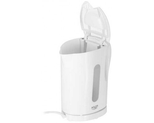 Adler Elektryczny plastikowy 1,0 L, 1200 W, wskaźnik poziomu wody, automatyczne wyłączanie (AD 1389)