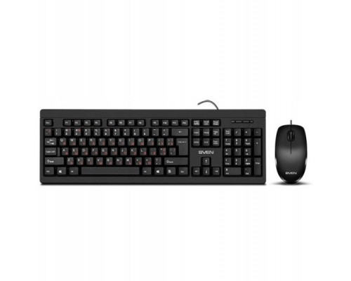 Sven Komputerowa Combo Keyboard+mouse KB-S320C black (104 keys 1000DPI 2+1 BT.) (6438162020613)