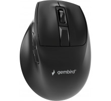 Gembird Bezprzewodowa ergonomiczna tri mode 2.4G + BT + USB 2400DPI 9 przycisków czarna (MUSW3-9B-01)