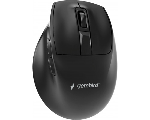 Gembird Bezprzewodowa ergonomiczna tri mode 2.4G + BT + USB 2400DPI 9 przycisków czarna (MUSW3-9B-01)