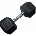 Kubisport Hantla jednoręczna sześciokątna gumowana ciężarek solidny 10 kg (Kub_05-CB10HEX)
