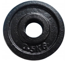 Kubisport Ciężar load cast iron plate do gryfu hantli 0,5kg - 25mm (Kub_05-CW0/5K-25)