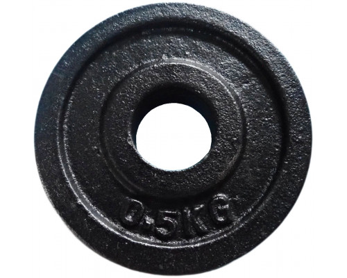 Kubisport Ciężar load cast iron plate do gryfu hantli 0,5kg - 25mm (Kub_05-CW0/5K-25)