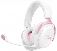 HyperX Bezprzewodowy zestaw słuchawkowy Cloud III S dla graczy (biały/różowy) (DG0R2AA)