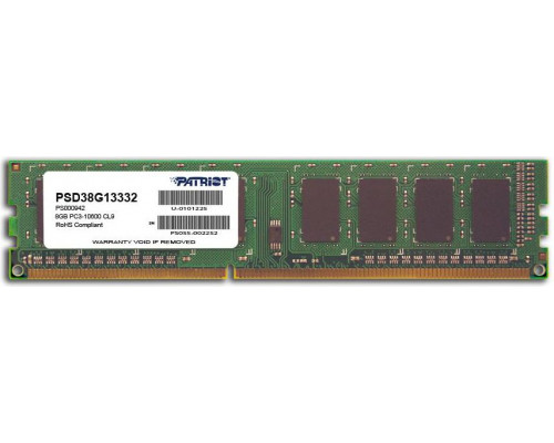 Patriot Signature, DDR3, 8 GB, 1333MHz, CL9 (PSD38G13332)