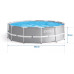 Bestway Swimming pool Rack Prism Frame 12Ft / 366 x 99 cm z Pompą INTEX