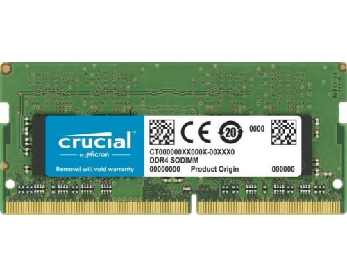 Crucial SODIMM, DDR4, 32 GB, 3200 MHz, CL22 (CT32G4SFD832A)