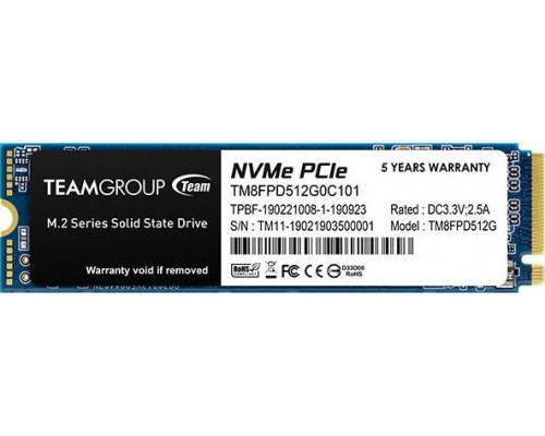 SSD TeamGroup MP33 Pro 512GB M.2 2280 PCI-E x4 Gen3 NVMe (TM8FPD512G0C101)